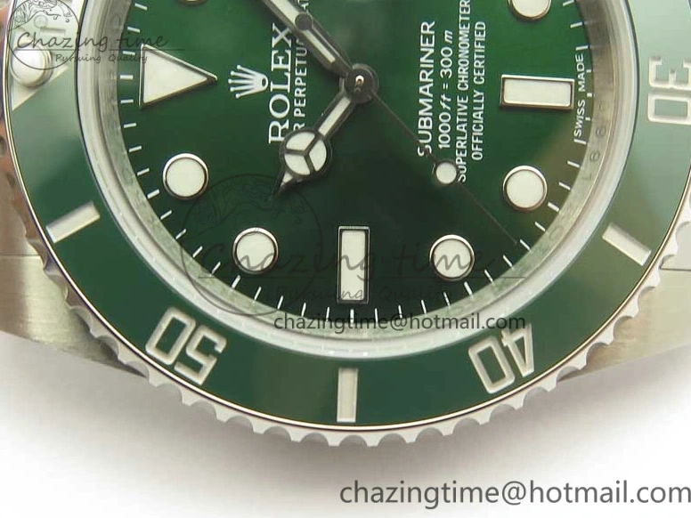 0128 Submariner 116610 LV Green Ceramic DJF 1:1 Best Edition on SS Bracelet SA3135( Free R Cover) Versatile 3357